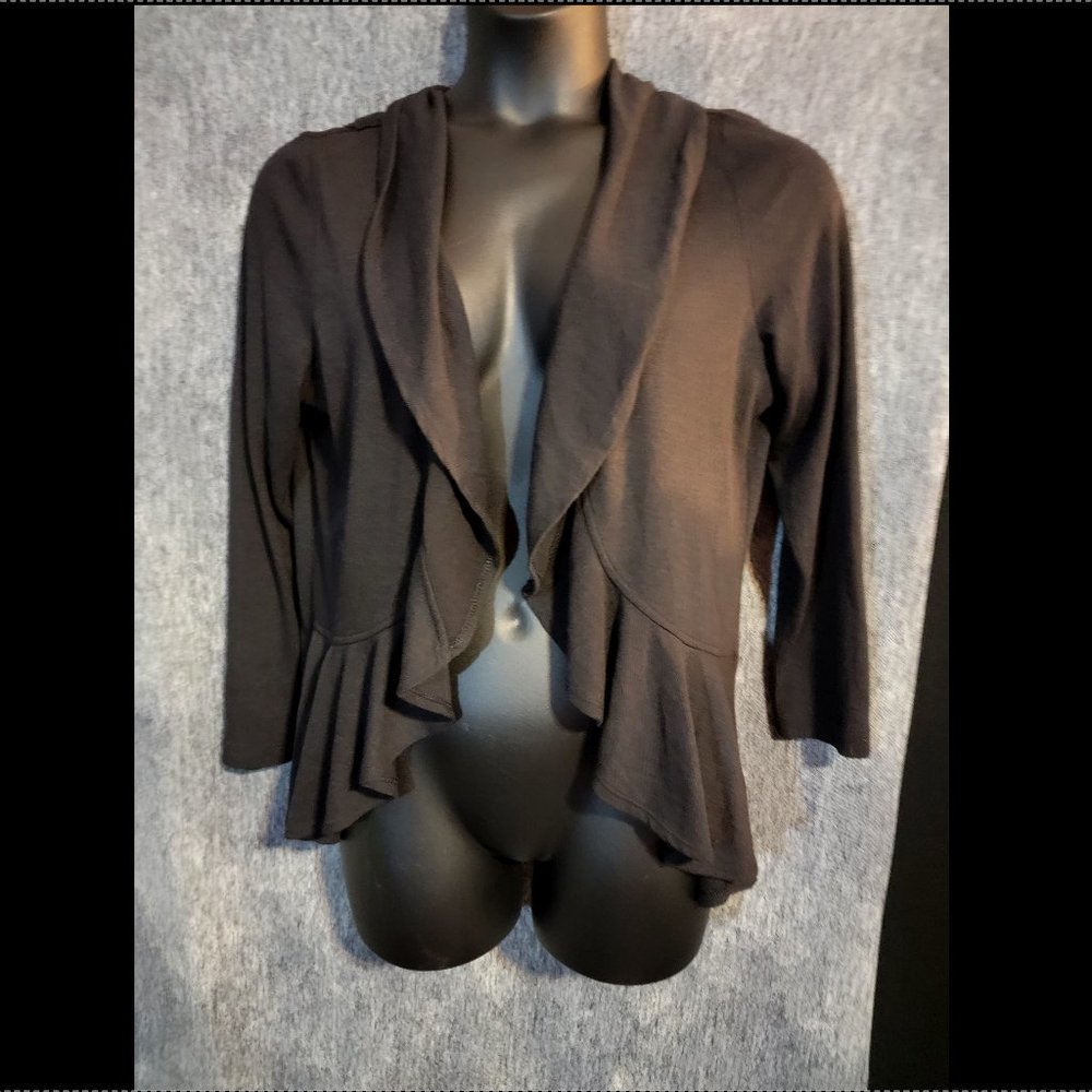 1XL Drapey Lace Back Cardigan Sweater